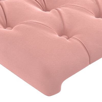vidaXL Sänggavel rosa 80x7x78/88 cm sammet