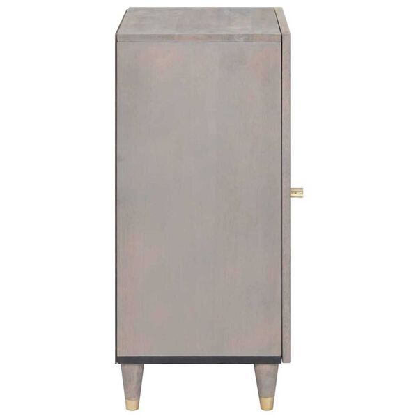 vidaXL Sideboard Grå och Guld 40 x 33 x 75 cm Massivt mangoträ