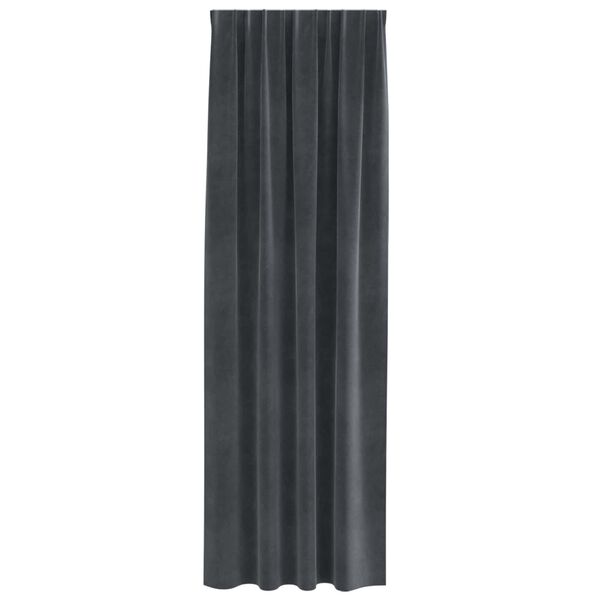 vidaXL M&ouml;rkl&auml;ggningsgardiner 2 pcs Ljusgr&aring; 140 x 245 cm Sammet