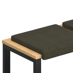 vidaXL B&auml;nk kudde 2 st Faux mockatyg Arm&eacute;gr&ouml;n Djup 35 cm