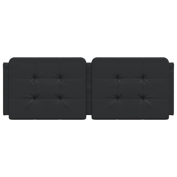 vidaXL Headboard Cushion "Zadar" Black 120 cm Faux Leather