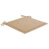vidaXL Bataviastolar 2 st med beige dynor massiv teak