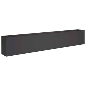 vidaXL Tr&auml;dg&aring;rdsplanterare Svart 360 x 40 x 60 cm Kallvalsat st&aring;l
