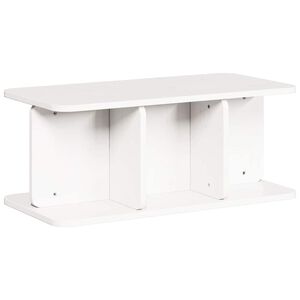 vidaXL Kaffeebord Vit 80 x 39,5 x 33,5 cm Massiv furu