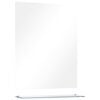 vidaXL Badrumsspegel med hylla 50x60 cm h&auml;rdat glas