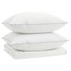 vidaXL 90% G&aring;sdun T&auml;cke Set FULDA 3 st 140 x 220 cm Sommar 100 GSM Vit