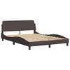 vidaXL Bed Frame "Dover" Dark Brown 140x200 cm Fabric