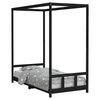 vidaXL S&auml;ngram f&ouml;r barn svart 90x190 cm massiv furu
