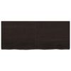 vidaXL Bordsskiva mörkbrun 120x50x(2-4) cm behandlad massiv ek