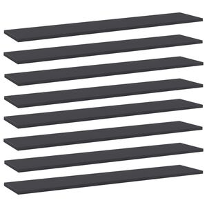vidaXL Hyllplan 8 st gr&aring; 100x20x1,5 cm konstruerat tr&auml;