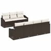 vidaXL Soffset 8 st Brun och gr&auml;ddvit 55 x 55 x 37 cm konstrotting