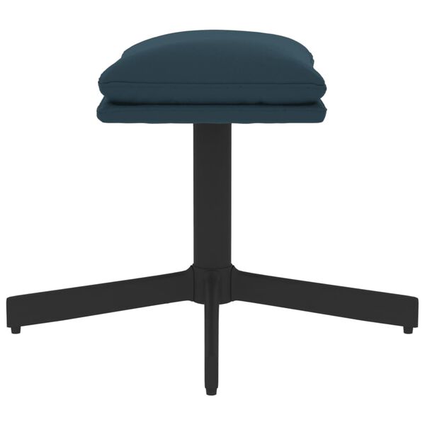 vidaXL Fotpall bl&aring; 60x60x36 cm sammet