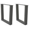 vidaXL Soffbordsben V-formade 2 st antracit 50x(42-43,3) cm st&aring;l