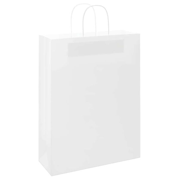 vidaXL Pappersp&aring;sar 250 st med handtag vit 32x12x42 cm