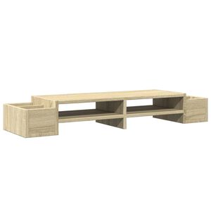 vidaXL Sk&auml;rmst&auml;ll med f&ouml;rvaring sonoma-ek 100x27x15 cm konstruerat tr&auml;