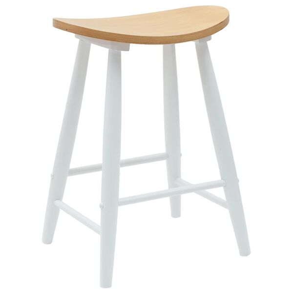 vidaXL Matstolar 2 pcs Vit 46 x 37 x 63 cm Massiv Gummitr&auml;