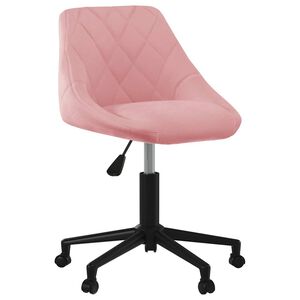 vidaXL Snurrbar kontorsstol rosa sammet