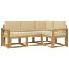 vidaXL Utomhussoffset 4 st Vit och Beige