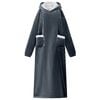 vidaXL Filt-hoodie M&ouml;rkbl&aring; M Fleece och Flanell