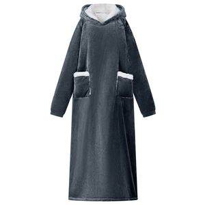 vidaXL Filt-hoodie M&ouml;rkbl&aring; M Fleece och Flanell