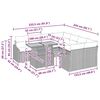 vidaXL Tr&auml;dg&aring;rdsoffset med lagring 9 pcs Beige Poly rattan