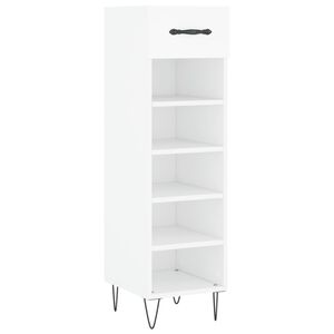 vidaXL Skohylla vit 30x35x105 cm konstruerat tr&auml;