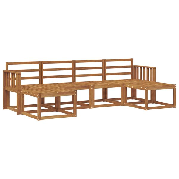 vidaXL Utomhussoffset 6 pcs Naturf&auml;rg Konstruerat tr&auml;