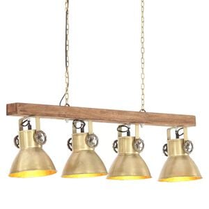 vidaXL Taklampa industriell m&auml;ssing E27 mangotr&auml;