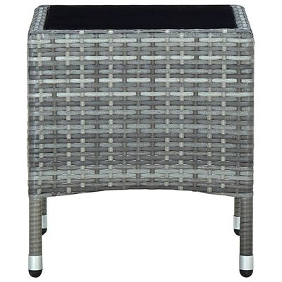 vidaXL Trädgårdsbord grå 40x40x45 cm konstrotting