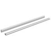 vidaXL Kl&auml;dst&aring;ng 2 pcs Silver 664 x 15 x 29 mm Aluminiumlegering