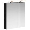 vidaXL Badrumsspegelsk&aring;p Svart Ek 60 x 14,5 x 70 cm Konstruerat tr&auml;