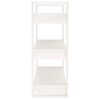 vidaXL Bokhylla/rumsavdelare vit 80x35x91 cm massiv furu