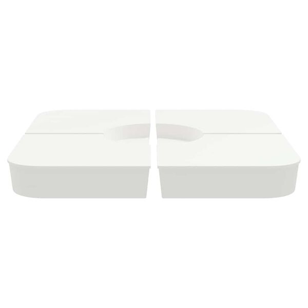 vidaXL Parasollbassats 4 delar för korsstativ 100 kg PP