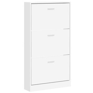 vidaXL Skosk&aring;p vit 59x17x108 cm konstruerat tr&auml;