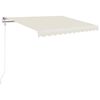 vidaXL Automatisk markis 350x250 cm gr&auml;ddvit
