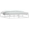 vidaXL S&auml;ngram utan madrass vit 180x200 cm metall