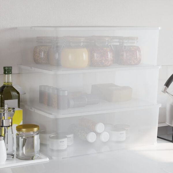 vidaXL Plastl&aring;dor 3 st 25 L stapelbara