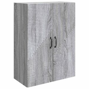 vidaXL V&auml;ggmonterat sk&aring;p Gr&aring; Sonoma 66 x 34,5 x 90 cm Konstruerat tr&auml;
