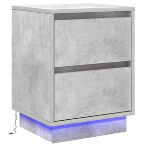 vidaXL Nattduksbord Betonggr&aring; 39 x 34,5 x 50 cm Konstruerat tr&auml;