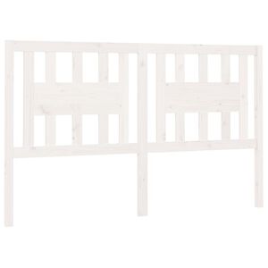 vidaXL S&auml;nggavel vit 126x4x100 cm massiv furu