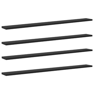 vidaXL Bokhylla Br&auml;da 3 niv&aring;er 4 st 100 x 10 x 1,5 cm Konstruerat tr&auml;