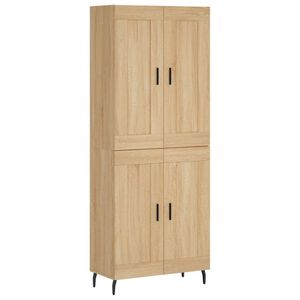 vidaXL H&ouml;gsk&aring;p sonoma-ek 69,5x34x180 cm konstruerat tr&auml;