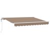 vidaXL Utdragbar markis Taupe 4 x 2 m tyg