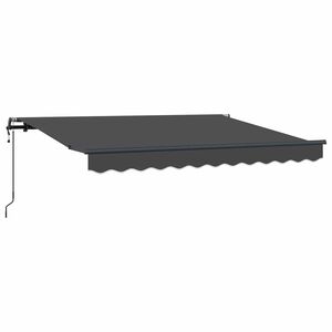 vidaXL Utdragbar markis Antracit 250 x 200 cm tyg