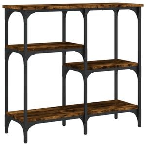 vidaXL Avlastningsbord r&ouml;kf&auml;rgad ek 80x29x75 cm konstruerat tr&auml;