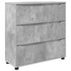 vidaXL F&ouml;rvaringssk&aring;p Betonggr&aring; 80 x 31 x 81 cm Konstruerat tr&auml;