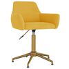vidaXL Snurrbara matstolar 2 st gul sammet