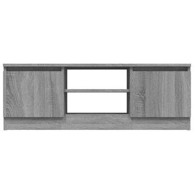 vidaXL TV-bänk med dörr grå sonoma 102x30x36 cm