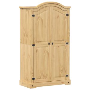 vidaXL Garderob Corona 102x52x186 cm massiv furu