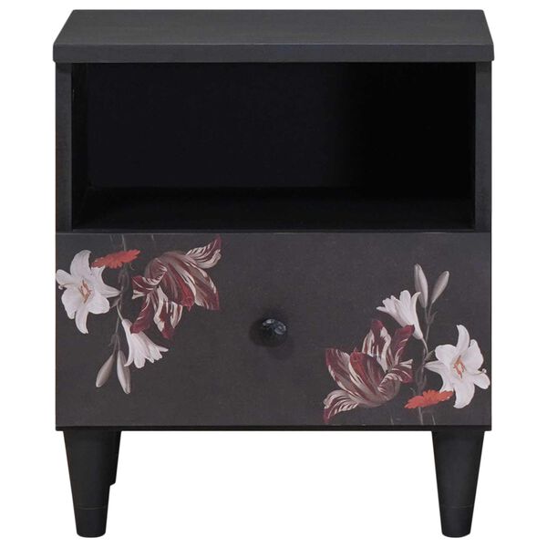 vidaXL S&auml;ngbord med l&aring;da Brun 40 x 33 x 46 cm Massivt mangotr&auml;